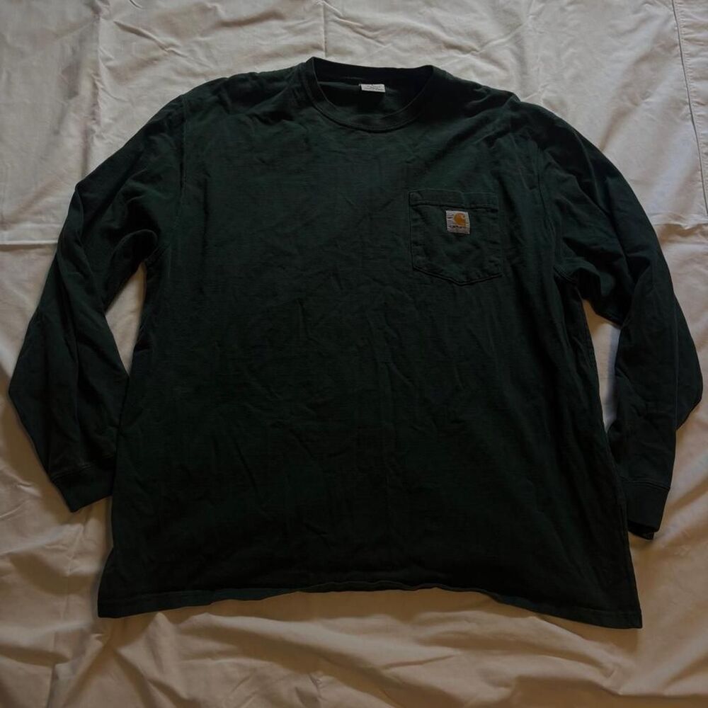 Carhartt Men's Green and Black T-shirt